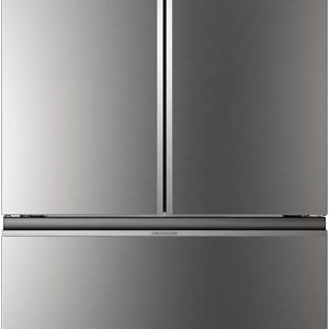 Haier HB18FGSAAA K??hl-Gefrier-Kombination/Design-Glasfront / 190 H?he / 358 L K??hlteil / 181 L Ge/Side By Side. Silber