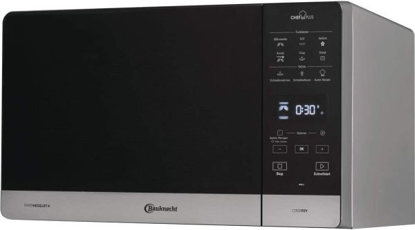 Bauknecht MW 49 SL Freistehender Mikrowellen Backofen/ Mikrowelle 800 Watt/ Quarz-Grill 900 Watt/ Hei?luft 1700 Watt/ Dampfgarfunktion inkl. Dampfgarbeh?lter