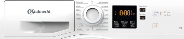 Bauknecht BPW 814 A Waschmaschine Frontlader/ 8kg/ kraftvolle Fleckenentfernung/Clean Plus/Kurz 45' / Anti-Allergie Plus/Mengenautomatik/Option Extra Touch. White – Bild 5