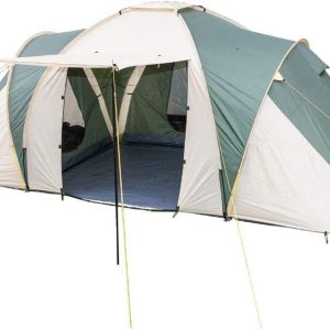 Skandika Kuppelzelt Daytona 6 Personen | Familienzelt mit 3 Schlafkabinen. 3000 mm Wassers?ule. 195 cm Stehh?he. Moskitonetze. Sonnensegel | Campingzelt f??r Familie und Freunde