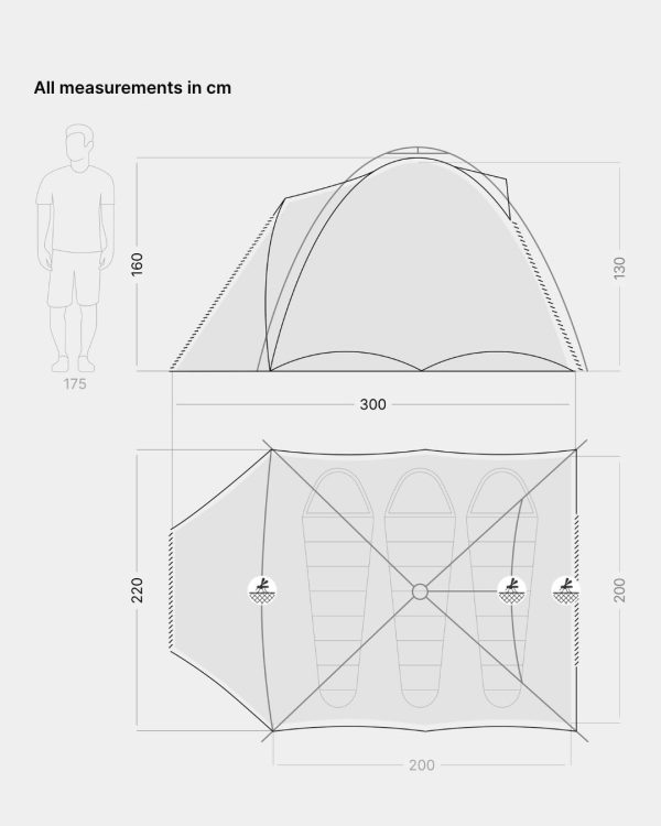 qeedo Quick Oak Campingzelt - Sekundenzelt mit innovativem Quick-Up-System. stabil & wasserdicht. ideal f??r Camping & Festival. Komfort-Zelt f??r bis zu 3 Personen. mit Vorraum & Moskitonetz aus Mesh – Bild 6