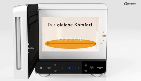 Bauknecht MW 39 WSL / Kombination Grill und Mikrowelle / Crisp Funktion / 700 W / 13 L Garraum / Super-Kompakt Design / Dampfgarfunktion / Schnellauftau-Funktion. Wei?/Silber – Bild 4