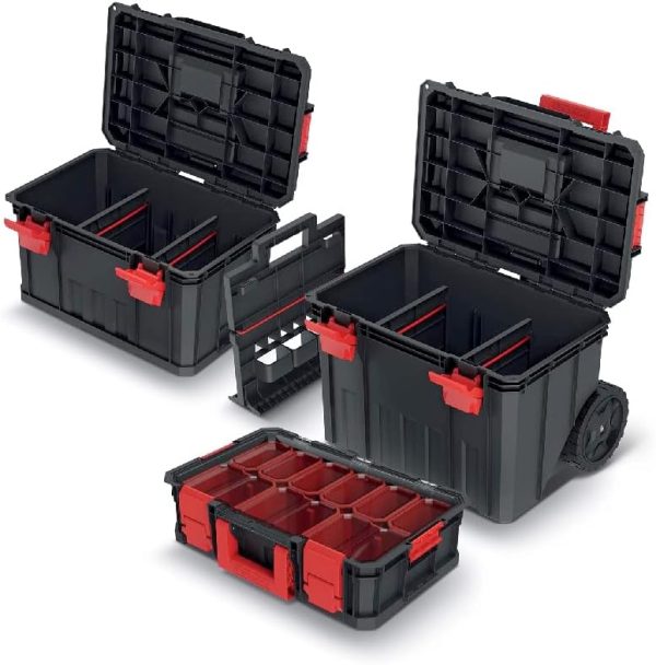 Kreher XL Werkzeugtrolley. Werkstattkoffer Set. Werkstattwagen Set 4 in 1! BxTxH: 53 x 35.5 x 82.5 cm! Der Mobile Alleskönner - Privat & Gewerbe – Bild 3