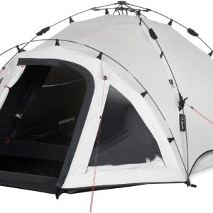 qeedo Quick Oak Dark Series Campingzelt mit abgedunkelter Schlafkabine. nachtschwarz - Sekundenzelt mit Quick-Up-System stabil & wasserdicht. ideal f??r Camping & Festival. Komfort-Zelt f??r 3 Personen