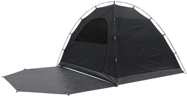 Zelt Tivano - Kuppelzelt f??r 3 oder 5 Personen. Campingzelt mit Wohnraum und Fenstern. UV 50+ Sonnenschutz. dunkle Schlafkabine. Blau Grau. 5 Mann Version mit Stehh?he und Seiteneingang – Bild 7