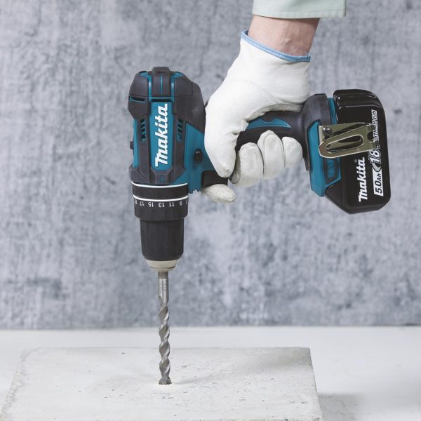 Makita DHP482RFX9 Schlagbohrschrauber 18V / 3.0 Ah. 2 Akkus plus Ladegerät im Alukoffer. Petrol. 96-tlg. Zubehör-Set – Bild 7