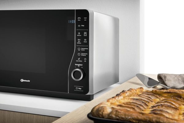 Bauknecht ExtraSpace Crisp MW 427 SL/Kombination Grill und Mikrowelle/Maximale Flexibilit?t-Ohne Drehteller/ 800 W/ 25 L Garraum/Grill 1000 W/Crisp-Funktion/Dampfgarfunktion/AutoClean. Silber – Bild 2
