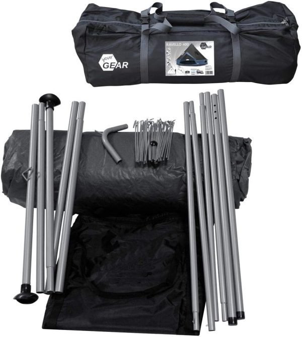 Zelt Ravello - Tipizelt in 2 Gr??en f??r 4-8 Personen. Familienzelt mit 400 cm oder 500 cm Durchmesser. Campingzelt mit 5000 mm Wassers?ule. UV 50+ Schutz. eingen?htem Boden. Insektenschutz – Bild 5
