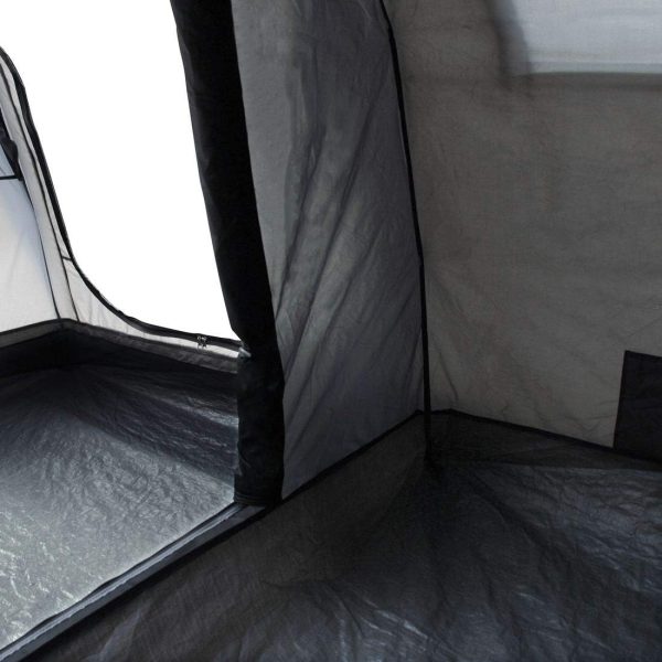Zelt Bora - Tunnelzelt f??r 4 oder 5 Personen. UV 50+ Familienzelt. dunkle Schlafkabine. gro?er Wohnraum und Fenster. wasserdichtes Campingzelt (5000 mm). Stehh?he. Vordach. breite Eing?nge – Bild 8
