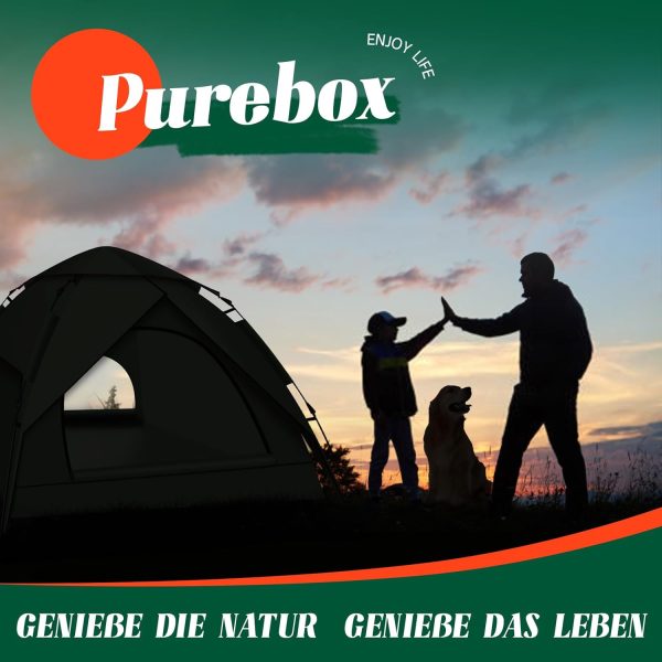 Camping Zelt. Automatisches 2-3 Personen Doppellagiges Camping Zelt Pop Up. Wasserdicht & Winddicht Campingzelt DREI Schicht Kuppelzelt. Gro?e 3 Jahreszeiten Zelt f??r Trekking. Familien – Bild 7