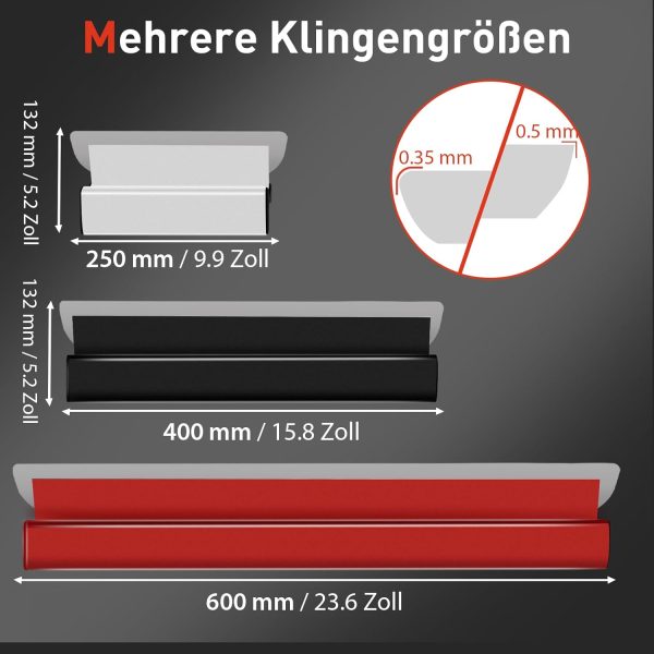 Flächenspachtel Set Profi. 8 Arten Spachtel Set Werkzeug. Spachtel Werkzeugkasten und 1-2.1 m Lange Teleskopstange. 250/400/600 mm Rechtwinklige/Gebogene Winkelklingen. Multifunktionsspachtel – Bild 3