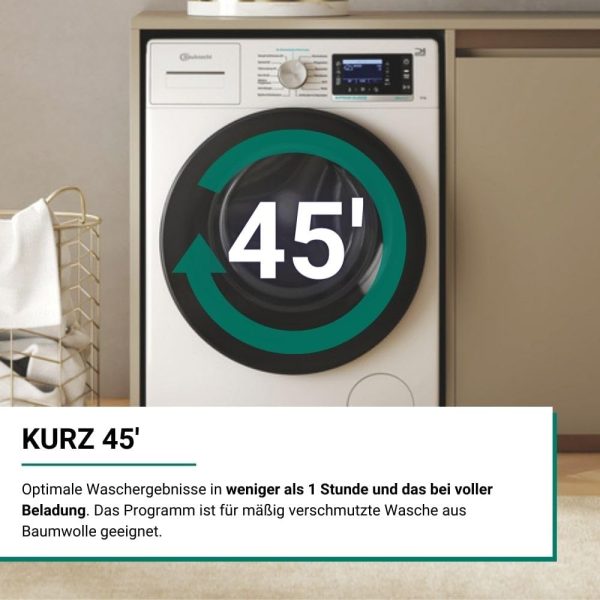 Bauknecht B6R 88 SILENCE DE Waschmaschine / 8kg / Frontlader/Supreme Silence/EEK A-20% / 1400 UpM/ZEN-Motor/Besonders leise Waschmaschine/Steam 3.0-3 Kraftvolle Dampftechnologien – Bild 10
