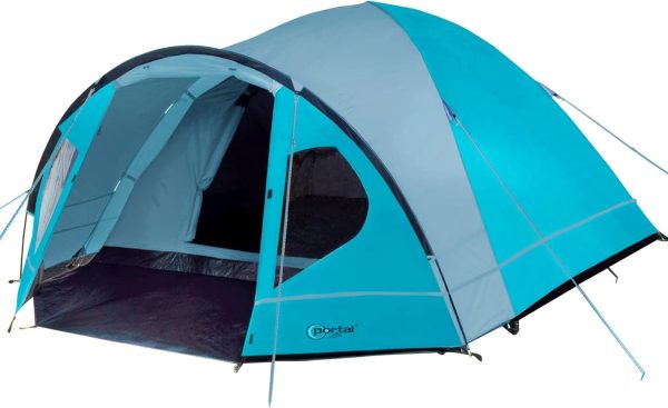 Zelt 3-4 Perosonen Camping wasserdicht 4000mm Kuppelzelt mit Vorzelt Familienzelt Festivalzelt f??r Camping Reise Trekking Garten