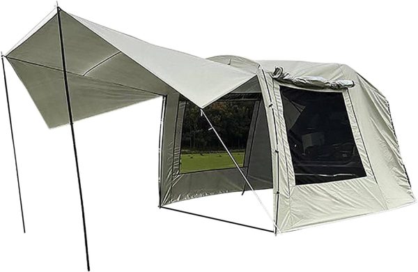 SUV Zelt - Outdoor Fahrzeugzelt Carport Wohnmobil | Auto Heckklappe Zelt. Sonnentasse. gro?er schattiger Raum. SUV Campingzelt mit integriertem Moskitonetz. SUV Zelt – Bild 9