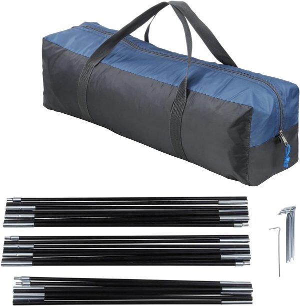 yourGEAR Zelt Posada 4 Personen Kuppelzelt mit Fenster. Trekkingzelt mit 2.8 m2 Vorbau. mit Bel??ftung. Insektenschutz. wasserdicht mit 3000 mm. blau/grau – Bild 6
