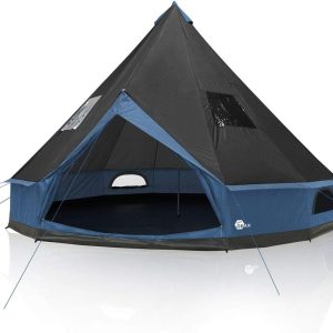 Zelt Ravello - Tipizelt in 2 Gr??en f??r 4-8 Personen. Familienzelt mit 400 cm oder 500 cm Durchmesser. Campingzelt mit 5000 mm Wassers?ule. UV 50+ Schutz. eingen?htem Boden. Insektenschutz