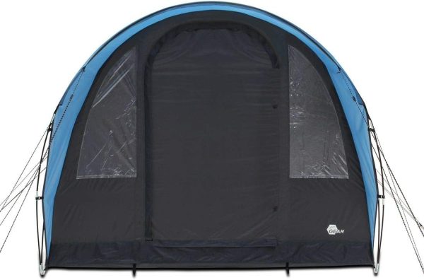 Zelt Bora - Tunnelzelt f??r 4 oder 5 Personen. UV 50+ Familienzelt. dunkle Schlafkabine. gro?er Wohnraum und Fenster. wasserdichtes Campingzelt (5000 mm). Stehh?he. Vordach. breite Eing?nge – Bild 5