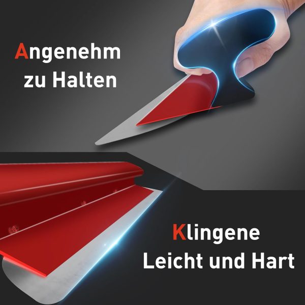 Flächenspachtel Set Profi. 8 Arten Spachtel Set Werkzeug. Spachtel Werkzeugkasten und 1-2.1 m Lange Teleskopstange. 250/400/600 mm Rechtwinklige/Gebogene Winkelklingen. Multifunktionsspachtel – Bild 4