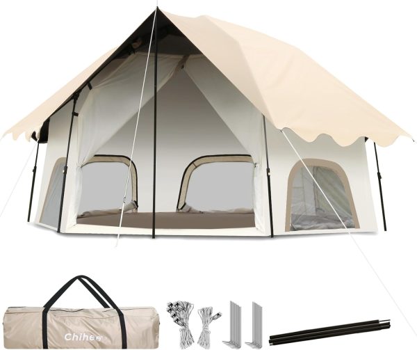 Chihee Camping Zelte Pop-Up Stand-up Zelt. Familien-Kabinenzelt mit Markise Veranda 4-Personen Outdoor-Zelt mit Bildschirm Raum gro?e Kapazit?t. Wasserdicht und Winddicht. einfacher Aufbau. Wandern