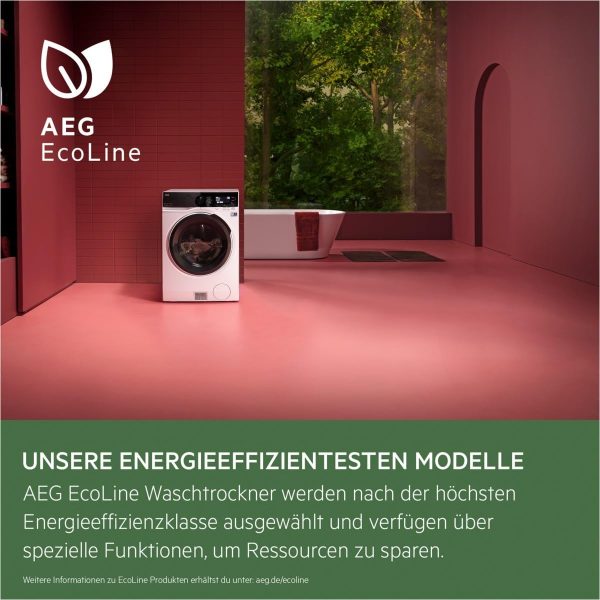 AEG Waschtrockner mit W?rmepumpe Serie 9000 SensiDry? / Testsieger der Stiftung Warentest / 9 kg Waschen / 6 kg Trocknen / C / Mengenautomatik / Nachlege- und Dampffunktion / 1600 U/min / L9WEF80690 – Bild 3