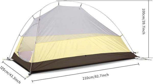 ALPIN LOACKER Cloud Pro Up Zwei Personen und EIN Personen Zelt Ultraleicht I Zweimannzelt und Einmannzelt I Leichtes Trekkingzelt I Bikepacking Kuppelzelt – Bild 6