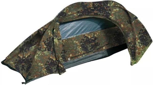 Mil-Tec Einmannzelt Recom (150x250cm) ? Tunnelzelt f??r 1 Person ? Ultraleicht. kompakt. Wind- & sturmsicher ? Zelt f??r Trekking. Camping. Outdoor. Wandern ? 1-Personen-Zelt