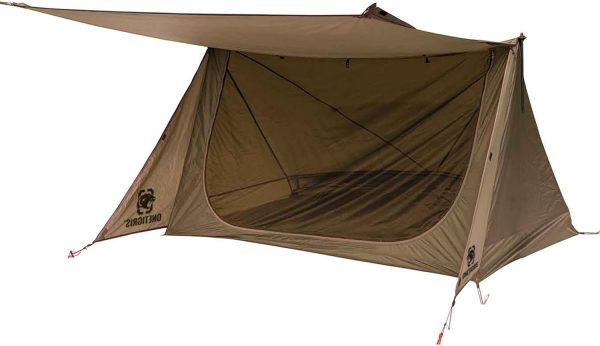 OneTigris Backwoods Bungalow 2.0 Zelt f??r 1-2 Personen Camping Zelt leichtes Wurfzelt wasserdicht 3 Jahreszeit Unterstand Zelt f??r Wandern Outdoor (Kojote Braun)