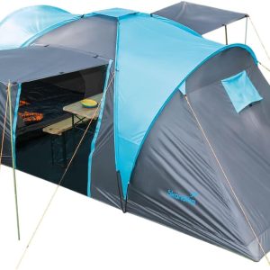 Skandika Kuppelzelt Hammerfest 4/4+ | Camping Zelt 4 Personen mit/ohne eingen?htem Zeltboden. mit/ohne Sleeper Technologie. 2 Kabinen. 2 m Stehh?he. wasserdicht. 3000 mm Wassers?ule | Campingzelt