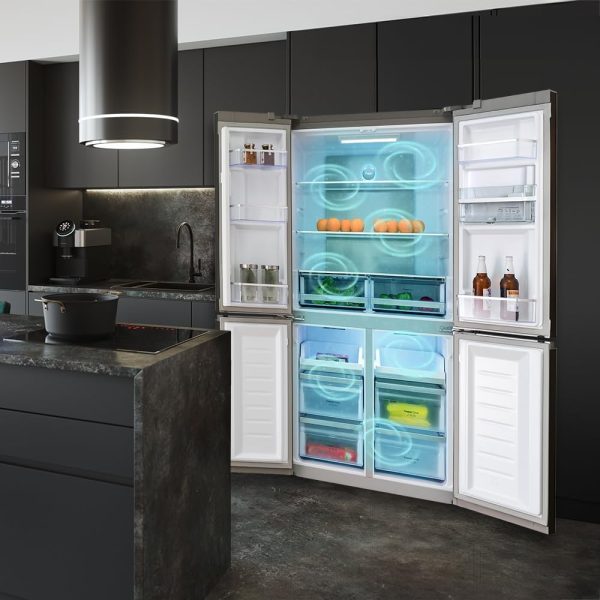 Cecotec Amerikanischer K??hlschrank. 4 T??ren. Edelstahl. 564 l. Bolero. CoolMarket. 4D 564. Edelstahl. 183 cm hoch. 91 cm breit. Wasserspender. geringer Stromverbrauch. Invertermotor. Total NoFrost – Bild 6