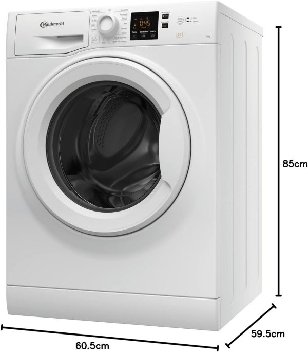 Bauknecht BPW 814 A Waschmaschine Frontlader/ 8kg/ kraftvolle Fleckenentfernung/Clean Plus/Kurz 45' / Anti-Allergie Plus/Mengenautomatik/Option Extra Touch. White – Bild 11