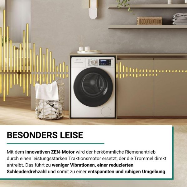Bauknecht B6R 88 SILENCE DE Waschmaschine / 8kg / Frontlader/Supreme Silence/EEK A-20% / 1400 UpM/ZEN-Motor/Besonders leise Waschmaschine/Steam 3.0-3 Kraftvolle Dampftechnologien – Bild 5