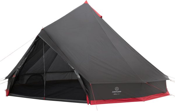 Bell Tipi Zelt f??r Familien Gruppen - 4 Gr??en (4-12 Pers.) - wasserdicht (3.000 mm) - mit Stehh?he - 2 Farben (grau. Mint) – Bild 3