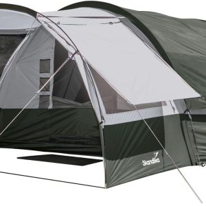 Skandika Tunnelzelt Indal 5 | Camping Zelt f??r 5 Personen. Panoramadach. mit Vordach. mit eingen?htem Zeltboden. 3000 mm Wassers?ule. Moskitonetz | Familienzelt. Campingzelt. Outdoor