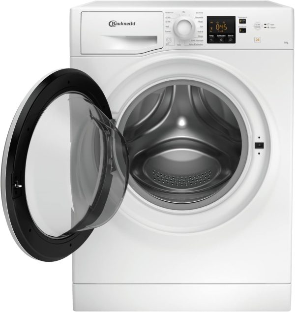 Bauknecht BPW 814 A Waschmaschine Frontlader/ 8kg/ kraftvolle Fleckenentfernung/Clean Plus/Kurz 45' / Anti-Allergie Plus/Mengenautomatik/Option Extra Touch. White – Bild 3