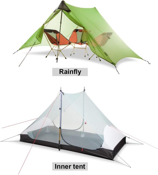 ultraleichtes Campingzelt Neues LanShan f??r den Au?enbereich. 2 Personen Zeltunterstand perfekt f??r Camping.Rucksacktourismus und Wanderungen – Bild 3