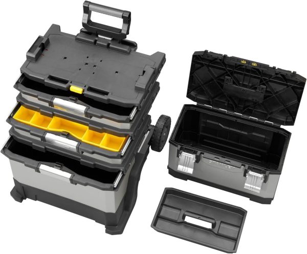 STANLEY FATMAX Rolling Workshop. 4-in-1-Geräte einschließlich abnehmbarer Werkzeugbox. strapazierfähiges Metall und Kunststoff. mobile Workstation. 1-95-622 – Bild 2