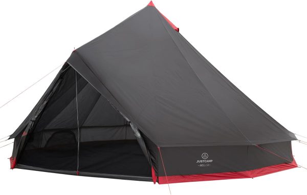 Bell Tipi Zelt f??r Familien Gruppen - 4 Gr??en (4-12 Pers.) - wasserdicht (3.000 mm) - mit Stehh?he - 2 Farben (grau. Mint)