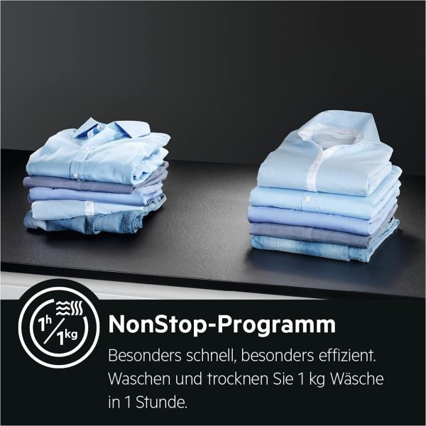 AEG L7WBA60680 Waschtrockner / DualSense - schonende Pflege / 8 kg Waschen / 5 kg Trocknen / D / energiesparend / Mengenautomatik / Nachlegefunktion / ProSteam - Auffrischfunktion / 1600 U/min Wei? – Bild 6