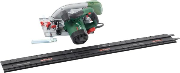 Bosch Kreissäge PKS 66 AF (Präzises Sägen in Holz. 1600 Watt; max. Schnitttiefe 66 mm; 3 tlg. Führungsschienenset) – Bild 2