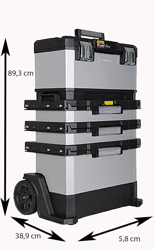 STANLEY FATMAX Rolling Workshop. 4-in-1-Geräte einschließlich abnehmbarer Werkzeugbox. strapazierfähiges Metall und Kunststoff. mobile Workstation. 1-95-622 – Bild 14