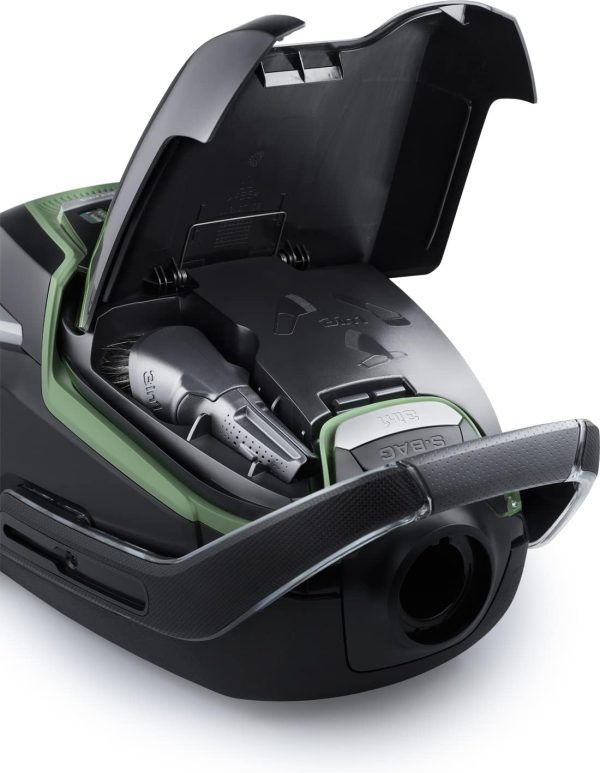 AEG VX9-2-?KO Staubsauger mit Beutel / 70% Recyclingmaterial / inkl. Zusatzd??sen / 12 m / 850 Watt / nur 65 dB(A) / 5 l Staubbeutelvolumen / waschbarer Filter / schwarz/gr??n / Exklusiv bei Amazon – Bild 2
