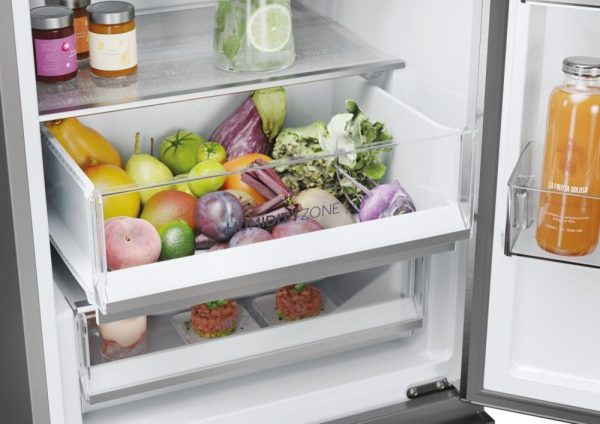 Haier 3D 60 SERIE 5 HTW5620CNMP K??hl-Gefrierkombination/Total No Frost/Smart hON-App/HumidityZone/XXL Nutzinhalt/Leise nur 35 db(A) / Dark Inox – Bild 7