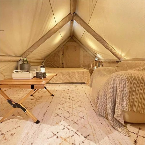 Aufblasbare Zelte Camping Wasserdicht Glampingzelt Familienzelt Stehh?he Luxuszelt mit Pumpe f??r 2-6 Personen – Bild 2