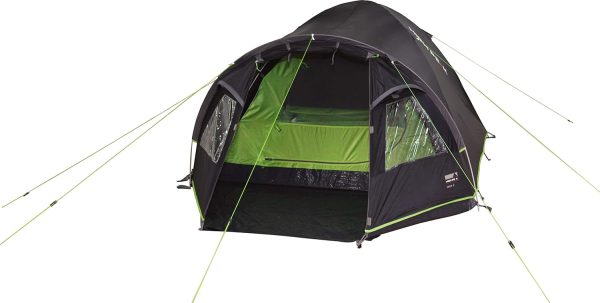 High Peak Kuppelzelt Talos 4. Campingzelt mit Vorbau. Iglu-Zelt f??r 4 Personen. doppelwandig. 4.000 mm wasserdicht. mit Zeltboden. Ventilationssystem. Moskitoschutz. Klarsichtfolien-Fenster – Bild 8