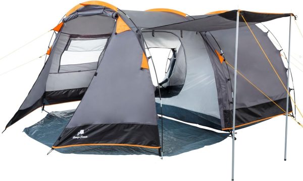 Zelt Super+ f??r 4 Personen | Gro?es Tunnelzelt mit 2 Eing?ngen und Vordach. 3000 mm Wassers?ule | Gruppenzelt. Campingzelt. Familienzelt – Bild 5