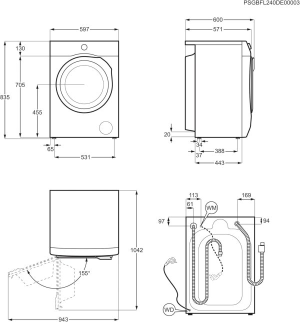 AEG LR8AMZ49FL Waschmaschine / Serie 8000 mit PowerCare? / ?KOMix - Faserschutz / ProSteam? - Auffrischfunktion / 9.0 kg / Leise / Mengenautomatik / Nachlegefunktion / Kindersicherung / 1400 U/min – Bild 13