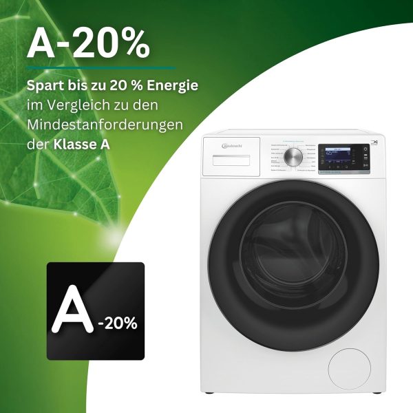 Bauknecht B6R 88 SILENCE DE Waschmaschine / 8kg / Frontlader/Supreme Silence/EEK A-20% / 1400 UpM/ZEN-Motor/Besonders leise Waschmaschine/Steam 3.0-3 Kraftvolle Dampftechnologien – Bild 4