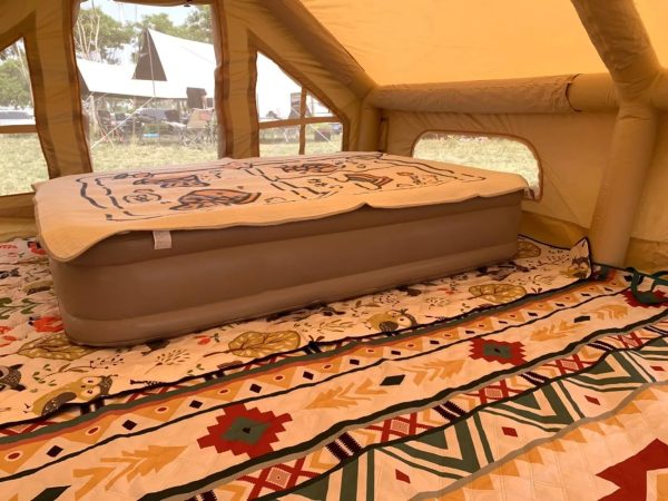 Aufblasbare Zelte Camping Wasserdicht Glampingzelt Familienzelt Stehh?he Luxuszelt mit Pumpe f??r 2-6 Personen – Bild 3