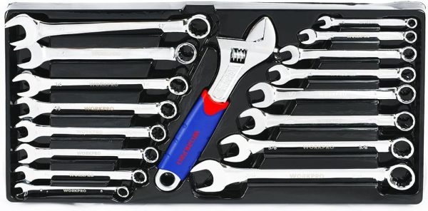WORKPRO Werkzeugkoffer groß. 408tlg. Werkzeugsatz mit 3 Metall Schubladen. Heavy Duty Werkzeugschrank für Mechaniker. Werkstatt. Garage. Wekrzeug Set für Profis – Bild 4