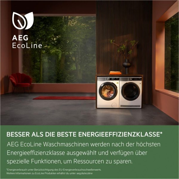 AEG LR8AMZ49FL Waschmaschine / Serie 8000 mit PowerCare? / ?KOMix - Faserschutz / ProSteam? - Auffrischfunktion / 9.0 kg / Leise / Mengenautomatik / Nachlegefunktion / Kindersicherung / 1400 U/min – Bild 2